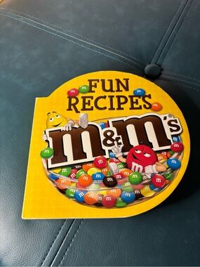 M&M'S Yellow Cookbook Cover with Colorful Candy Characters